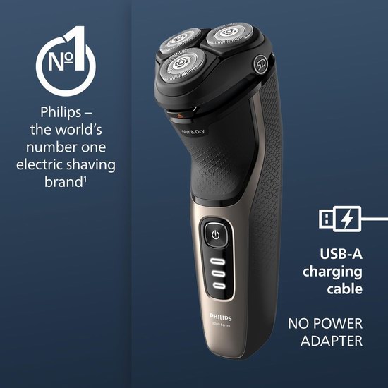 Philips 飞利浦 S3242/12 干湿两用电动剃须刀6.5折 54.99加元包邮！