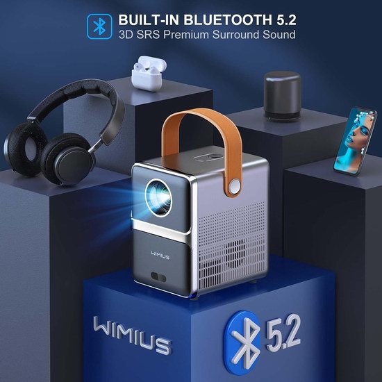 白菜价！历史新低！WiMiUS P61 原生1080P 5G WiFi蓝牙 电动对焦 家庭影院投影仪2.4折 99.99加元包邮！