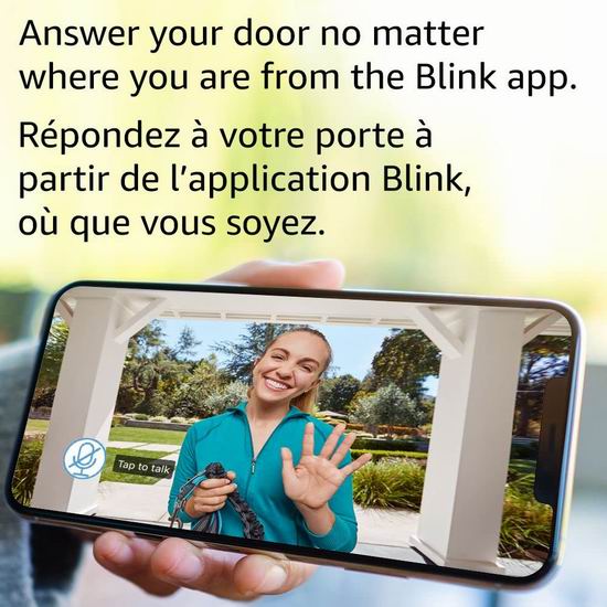 历史新低！Blink Video Doorbell 智能可视门铃4.9折 31.99加元！支持有线+无线安装，续航可达2年！2色可选！