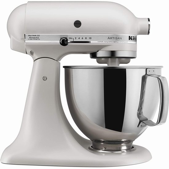 KitchenAid 厨宝 KSM150PS Artisan 名厨系列5夸脱多功能厨师机6.9折 329.98加元包邮！多色可选！