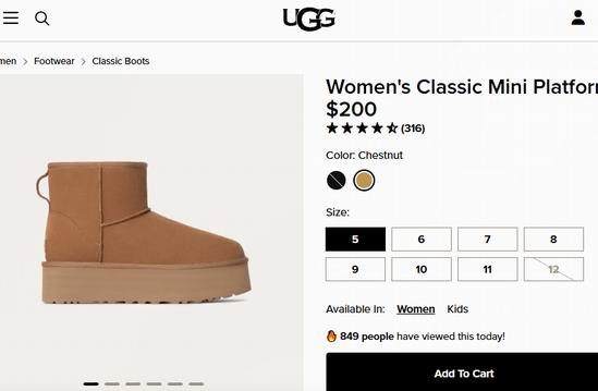 历史新低！美炸了！UGG Classic Mini 女式厚底雪地靴7折 140加元包邮！2色可选！官网不打折！