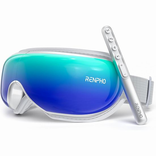 RENPHO 可遥控 蓝牙眼部按摩器4.4折 56.99加元包邮！缓解眼疲劳，改善干眼黑眼圈，促睡眠！3款可选！