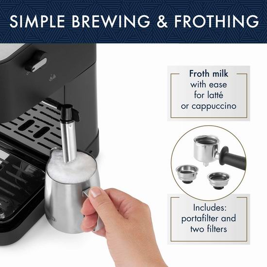 DeLonghi 德龙 EC260BK Stilosa 意式浓缩咖啡机 119.98加元包邮！