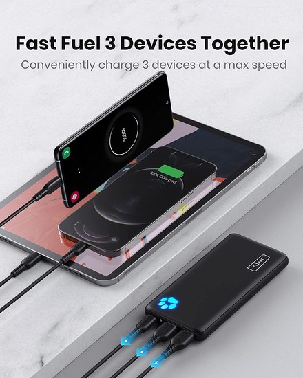 INIU USB C 10000mAh 便携式移动电源/充电宝4.5折 17.99加元！