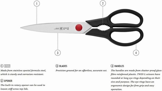 白菜价！Zwilling Twin 双立人多功能厨房剪刀2.4折 19.49加元！