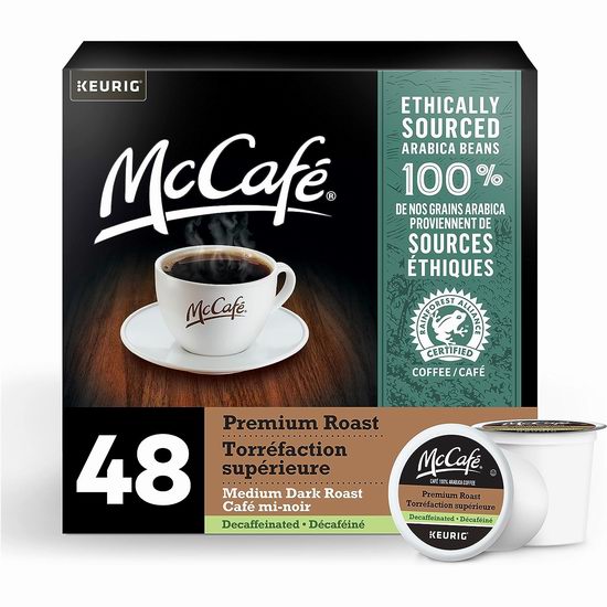 McCafé 麦咖啡 Premium Roast K-Cup 咖啡胶囊48粒  7.1折 24.27加元！单粒仅0.51加元！3款可选！