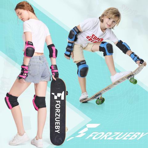 史低价！Forzueby 6合1 成人/儿童护膝护肘护腕套装 25.41加元（原价 40.99加元）  ！多色可选