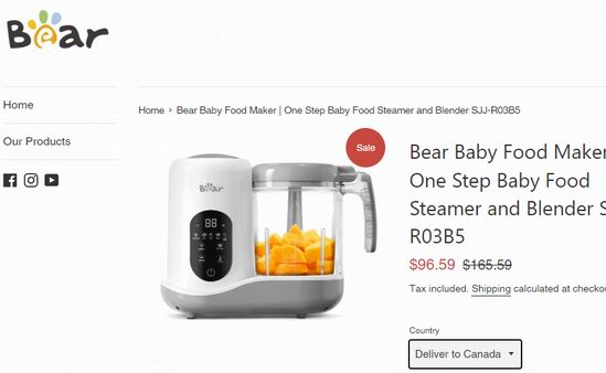 BEAR 小熊 全自动 蒸搅一体 多功能4.2折 69.99加元包邮！