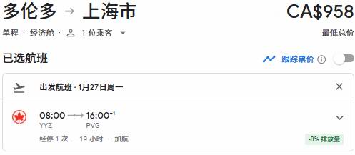 票价崩塌！Air Canada 加航节礼周大促，机票8折+立减0！春节往返中国77、单飞中国0、温哥华3、纽约4、夏威夷5！
