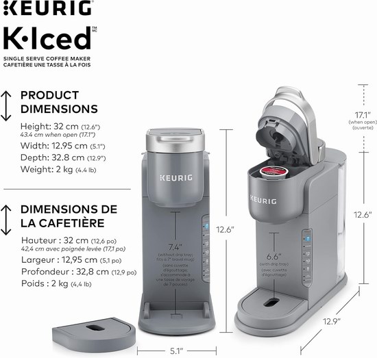 补货！Keurig K-Iced 冷热二合一 冰咖啡 单杯胶囊咖啡机5折 59.98加元包邮！