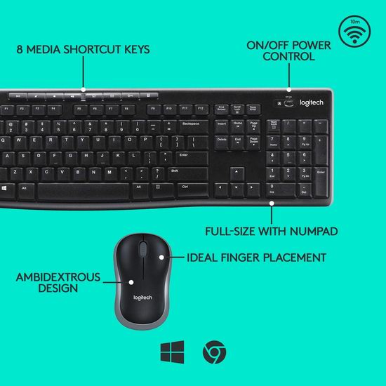 历史最低价！Logitech 罗技 MK270 无线光电键鼠套装5.5折 24.99加元！