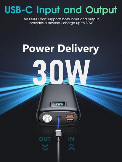白菜价！LOVELEDI 40000mAh PD 30W 移动电源/充电宝1.7折 34.99加元包邮！