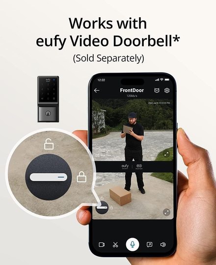 历史最低价！eufy Security C210 Wi-Fi 五合一 智能密码门锁5折 99.98加元包邮！2色可选！