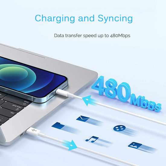 Naoeleii 6英尺 iPhone Lightning数据线3件套5折 6.99加元！