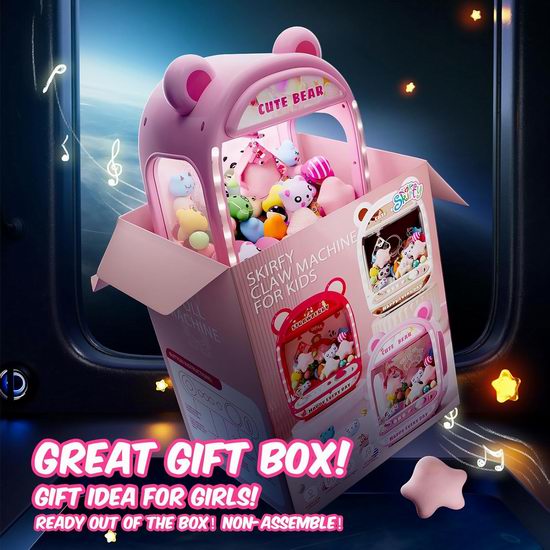历史新低！Skirfy 超萌小熊 迷你夹娃娃抓娃娃机4.5折 30.59加元包邮！2色可选！