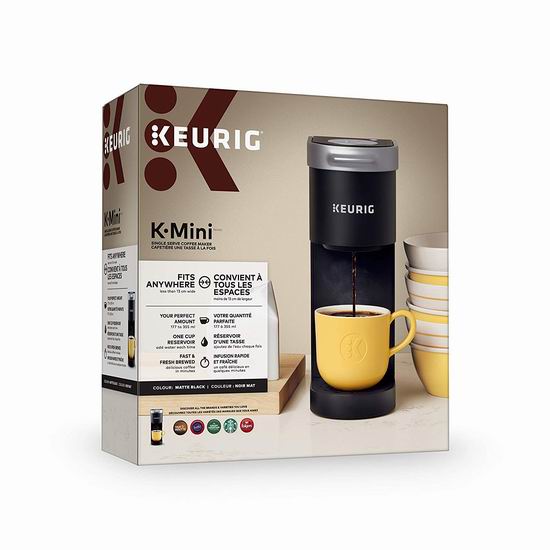 Keurig K-Mini 超迷你胶囊咖啡机5.5折 59.98加元包邮！2色可选！
