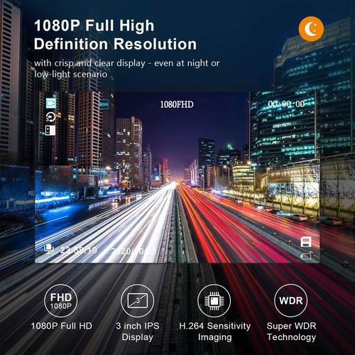 历史最低价！BOOGIIO 1080P FHD 行车记录仪4.7折 36.09加元包邮！送32GB储存卡！