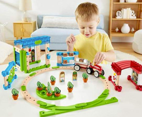 缩略图 | 1.6折清仓！快去抢！Fisher-Price 费雪木质城市轨道积木套装 10.39加元！