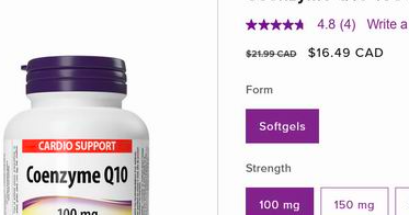 缩略图 | 超便宜快屯！Webber Naturals  辅酶Q10软胶囊12.91加元（官网原价 21.99加元）