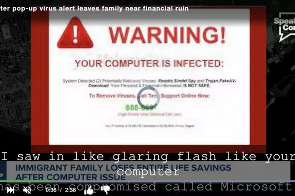 缩略图 | 电脑弹出病毒警告，加拿大女子痛失终身储蓄！