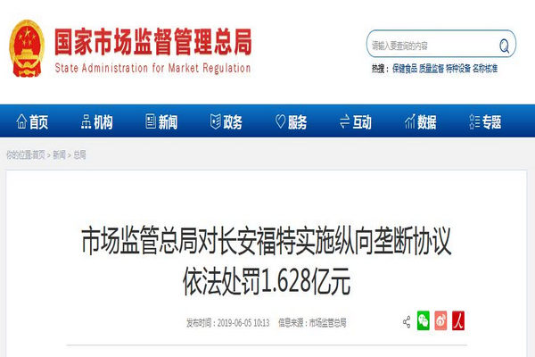 缩略图 | 长安福特被罚1.628亿，实施纵向垄断协议