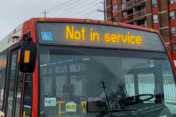 缩略图 | 严重影响出行！渥太华1月份公交取消班次高达9300次！这几条公交线路取消班次最多！