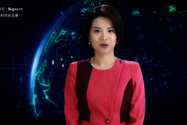缩略图 | 全球首个AI合成女主播 两会亮相报新闻