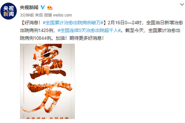 缩略图 | 消息一好一坏！全国治愈出院破万，确诊病例却破7万