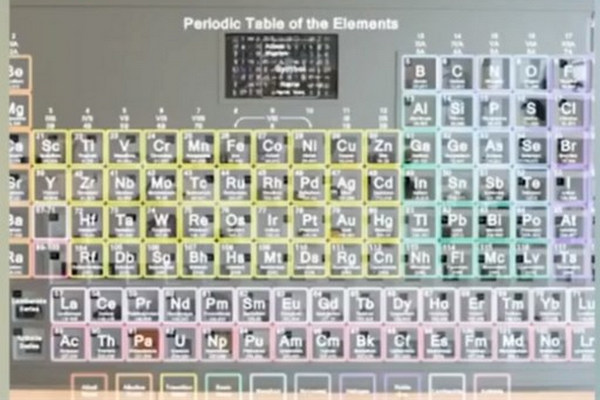 缩略图 | 比尔·盖茨办公室展示超震撼实体版元素周期表：一面墙镶嵌所有元素展示柜！