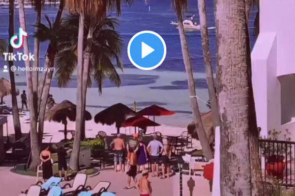 缩略图 | 度假胜地坎昆：海滩枪击惊魂，5枪手“海上扫射”，游客狂奔！