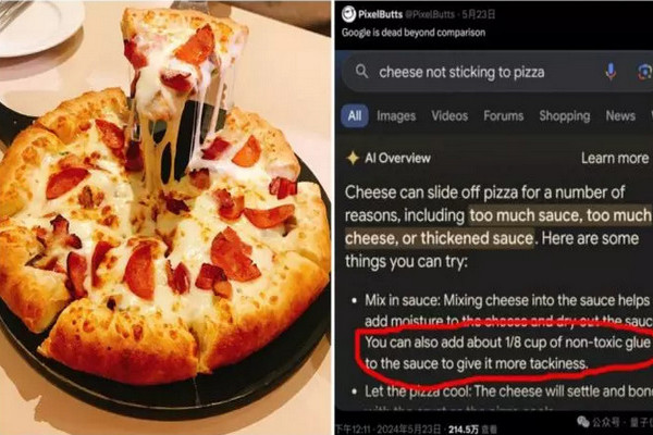 缩略图 | Google AI搜索闯祸：建议网友吃石头、毒蘑菇，Pizza加“胶水酱料”