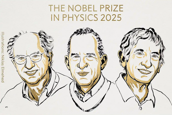 缩略图 | 2025年诺贝尔物理学奖揭晓：表彰他们“发现电路中的宏观量子力学隧道效应和能量量子化”
