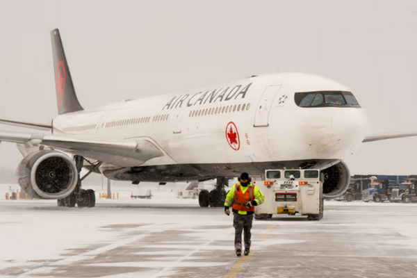 缩略图 | 极端严寒致加拿大多地机场航班延误与取消：加航承诺免费改签